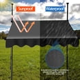 thumbnail image 3 of RJFKSN 78" x 118" Manual Retractable Awning, No Drilling Outdoor Patio Sunshade Shelter, Height & Angle Adjustable Canopy for Backyard, Garden, Balcony, Dark Gray, 3 of 7