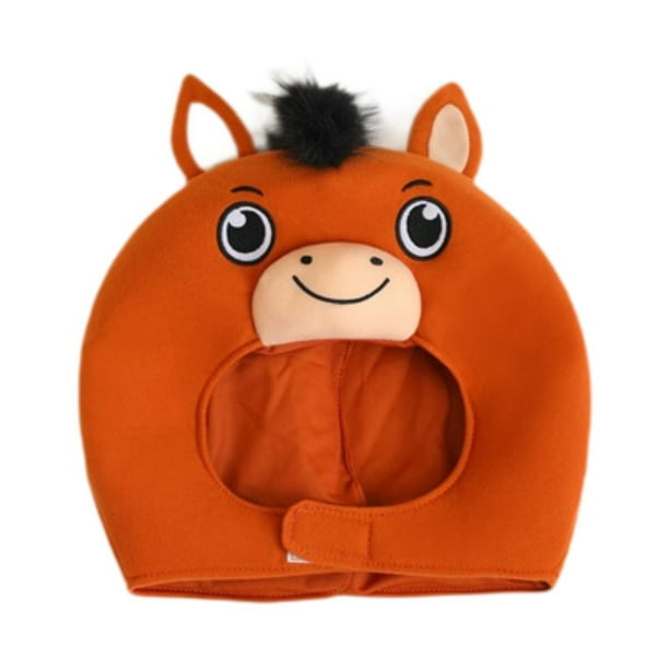 Sombrero de caballo de peluche para Halloween, decoración de graduación para hombres y mujeres, gorro cálido y novedoso.