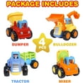 thumbnail image 3 of Friction Powered Car-Push and Move Toy Car Construction Vehicle Toy Suitable For 18 Months 2-6 Year Old Girl Boy Toddler Gift, 3 of 8