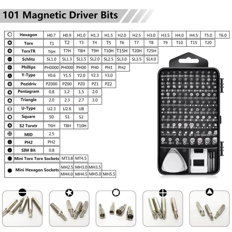 TiokMc 123-Piece Precision Screwdriver Tech Tool Kit photo 5