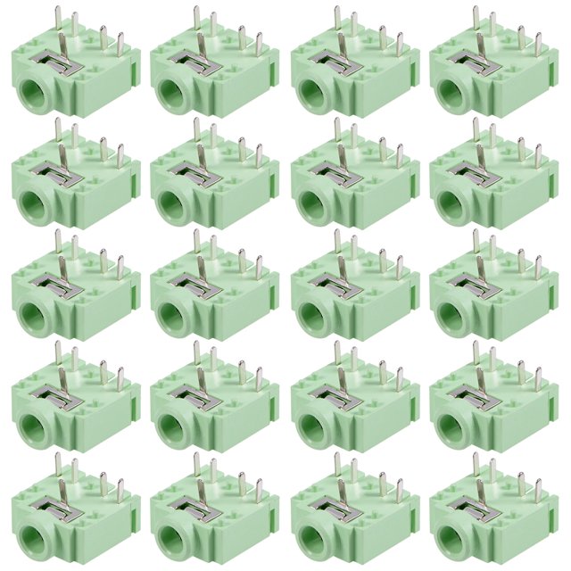 Unique Bargains 20Pcs PCB Mount 3.5mm 5 Pin Socket Stereo Jack Audio Video Connector PJ-3F07-5P