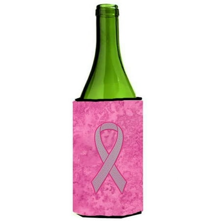 

Pink Ribbon for Breast Cancer Awareness Wine bottle sleeve Hugger 24 Oz.