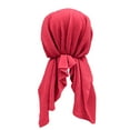 thumbnail image 5 of Prolriy Hijab Undercap Head Hat Cap Ethnic Pre Tied Braid Hair Cover Wrap Turban Headwear Hat Baseball Cap Hats for Women Red One Size, 5 of 6