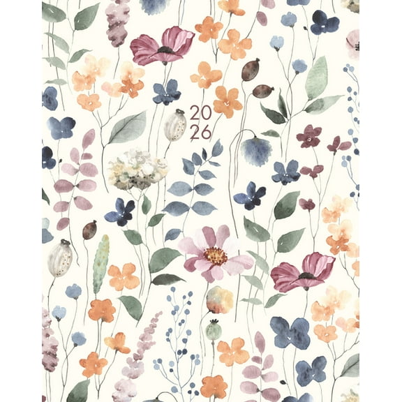 Garden Botanical 2026 7.5 X 9.5 Booklet Monthly Planner, (Paperback)