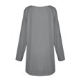 thumbnail image 4 of Womens Blouses and Tops Dressy Women's Casual Round Neck Long Sleeve Color T-Shirt Top Blouse, 4 of 5