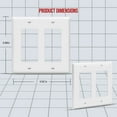 thumbnail image 4 of ENERLITES Decorator Light Switch or Receptacle Outlet Wall Plate, Size 2-Gang 4.50" x 4.57", Polycarbonate Thermoplastic, 8832-W-10PCS, White (10 Pack), 4 of 5