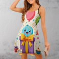 thumbnail image 3 of Happy Birthday Cute Cartoon Scene! Summer Dresses For Women A-line Dress Sleeveless Dress, 3 of 6