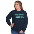 thumbnail image 3 of Mermaids Have More Fun Beach Vibes Women Plus Size Sweatshirt Brisco Brands 2X, 3 of 6