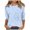 Light Blue, variant on Womens 3/4 Sleeve Tops Floral Print Short Sleeve Crew Neck Tee Shirts Tshirts Casual Spring Summer Clothes (L, Pink)