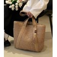 thumbnail image 6 of Kukuzhu Women Straw Shoulder Handbag Straw Tote Bag with Tassel Large Summer Beach Bag Woven Handmade Shoulder Bag Purse, 6 of 7