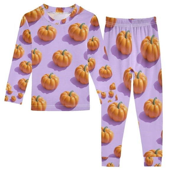 Boys Pajamas Girls Pajama Many Pumpkins Cute Comfortable Cotton Two-piece Pajama Set