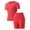 Red, variant on Women Solid Tone 2 Piece Activewear Set Crew Neck Short Sleeve Slim Top High Waist Biker Shorts Seamless Stretch Gym Workout Yoga Matching Tracksuit summerwins