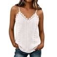 thumbnail image 3 of Loopsun Women Summer Tank Top V Neck Sleeveless Adjustable Strap Lace Camisoles, 3 of 5