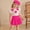 Hot Pink, variant on Amidoa Girls Summer 2 Piece Outfits Cute Sleeveless Tops Tops and Casual Skirt Kids Clothing Set Hot Pink Size Hot Pink Size 6