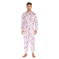 thumbnail image 6 of joogoo Hearts Pattern Unisex Adults Onesies Pajamas Jumpsuits L, 6 of 7