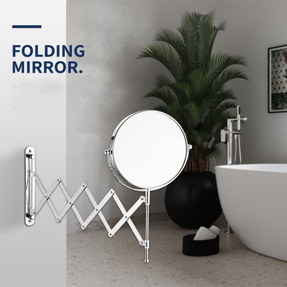 Siquannnn Simple Wall Mounted Foldable Double Extendable For Bathroom Hotel & Dressing Use Mirrors for Bedroom