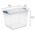 thumbnail image 3 of Sterilite 27 Quart Medium Latching Storage Bin, Clear Plastic Stoarge Conatiner with Latch Lid, Blue, 3 of 9