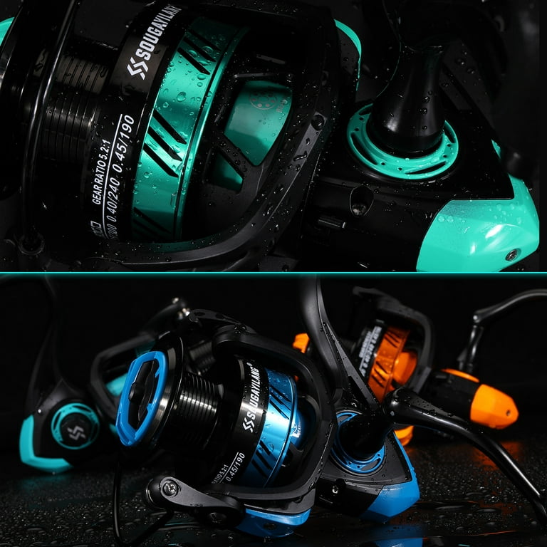 Sougayilang Fishing Reel Ultralight Spinning Reel with Aluminum Spool 5.2:1  High Speed for Freshwater