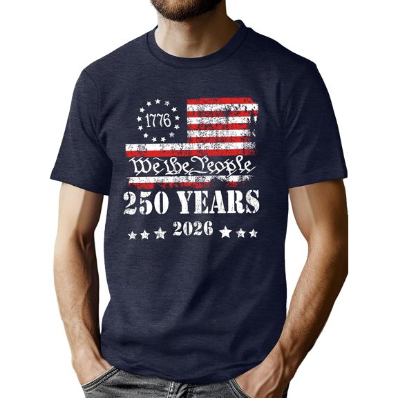 250th Anniversary USA Shirts Men American Flag T Shirt 4th of July Patriotic Shirt 250 Years Birthday Tees Tops