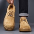 thumbnail image 5 of Men's Camel Suede Chunky Sole Casual Derby Shoes, 5 of 8