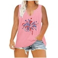 thumbnail image 2 of Women Oversize Summer Women Printed V-Neck Tank Sleeveless Tee Plus Tops, 2 of 7