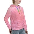 thumbnail image 6 of Picia Sparkly Glitter Pattern Casual Women's Hoodie, Hooded Sweatshirt with Kangaroo Pocket, Comfortable Pullover with Eye-catching Drawstrings-XX-Large, 6 of 7