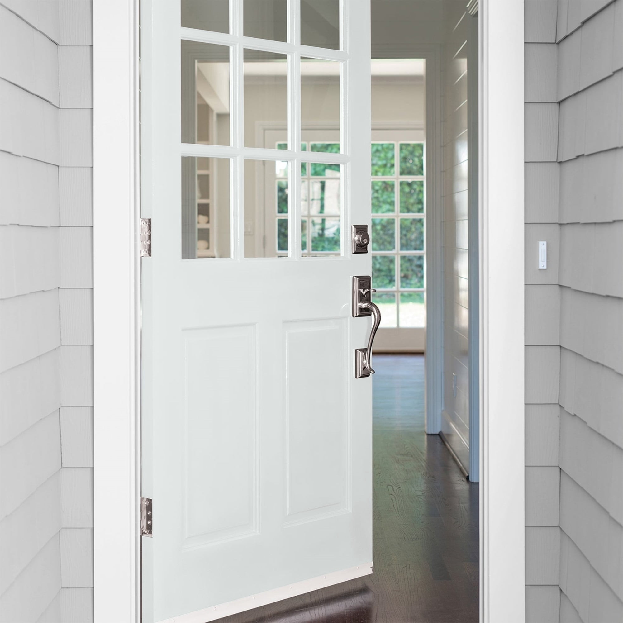 Glidden One Coat Gray Glimpse / Grey Satin Exterior Paint with Primer, 1 Gallon