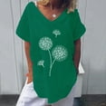 thumbnail image 2 of Pompotops Mode T-shirt à Manches Courtes Imprimé Col Rond Ample pour Femmes, 2 of 6