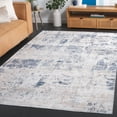 thumbnail image 3 of SAFAVIEH Malibu Fredrick Distressed Polyester Area Rug, Beige/Blue, 6' x 6' Square, 3 of 13