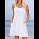 thumbnail image 5 of Vestidos de Verano para Mujer, con Tirantes Finos Ajustables, para Vacaciones en la Playa, Informales, Bonitos, con Bolsillos L, 5 of 9