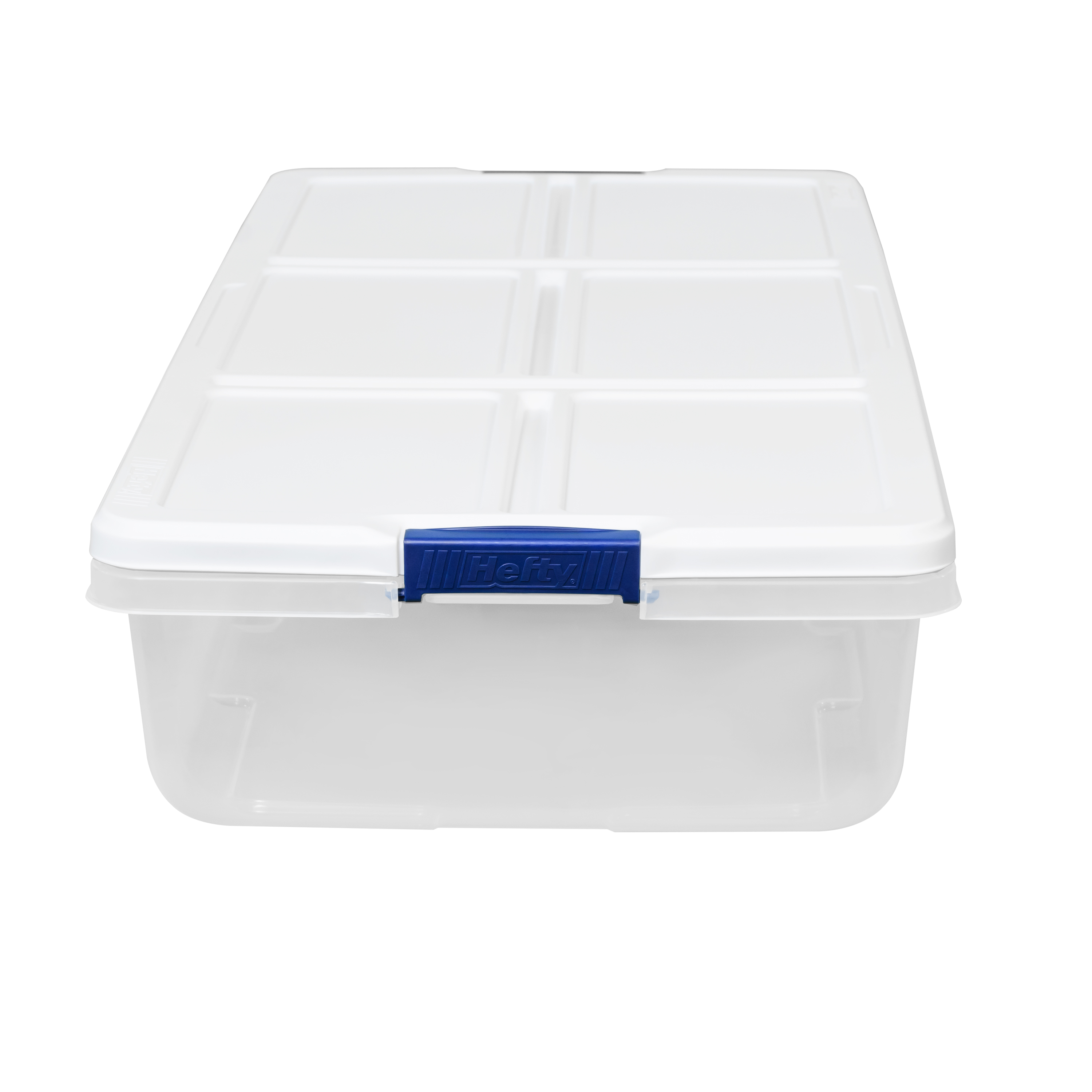 52-qt Hefty Latched Storage Bin, White Lid with Blue Handles - image 2 of 5
