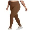 thumbnail image 5 of MGDXOX Yoga Pants for Women Fashion Plus Size Workout Leggings High Waisted Petite Full Length Pants with Pockets Coffee XL, 5 of 6