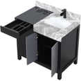 thumbnail image 6 of Lexora Home Zilara 36" Single Marble Top Bathroom Vanity with Black Faucet, 6 of 15
