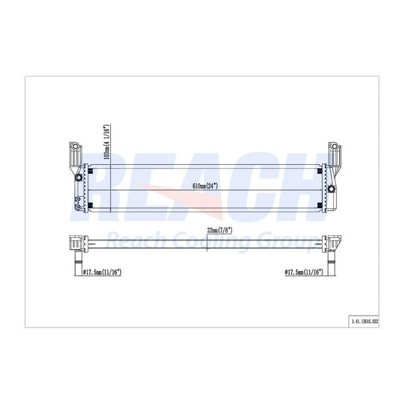 REACH 41-13615 Radiator for 15-13 Lexus GS450h, Automotive Radiator Replacement Part