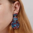 thumbnail image 3 of Acetate Sheet Geometry Circular Long acetate ear stud Acetate Section Retro Mixed Style Earrings Ear Studs Earrings, 3 of 8