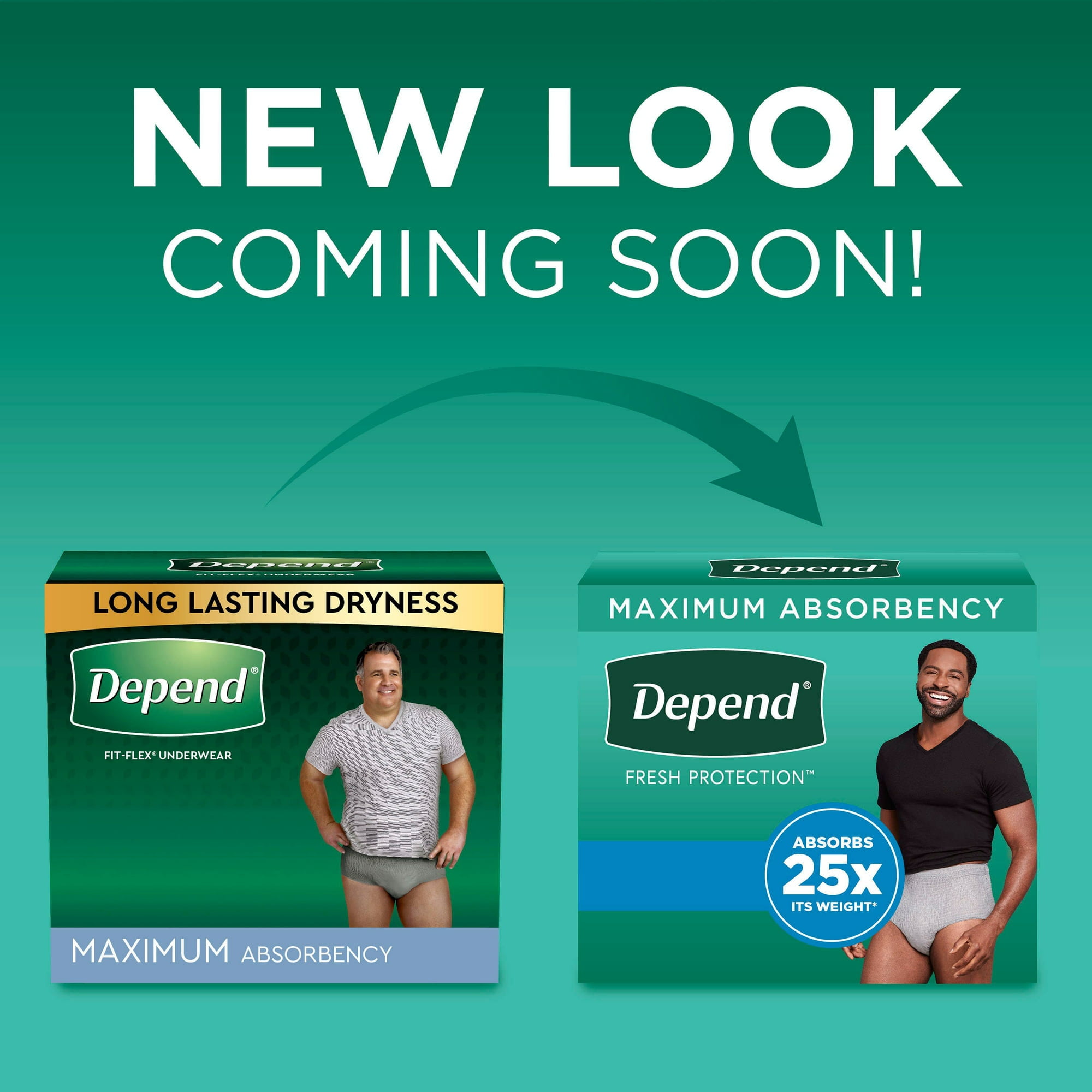 Depend Fit-Flex Adult Incontinence Underwear for Men, XXL Size, Grey, 44 Count (2 Packs of 22)