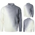 thumbnail image 2 of Odeerbi Sweaters For Men Fall Winter Sweaters Turtleneck Sweater New Pullover Gradient Printing Large Size Casual Gray, 2 of 5