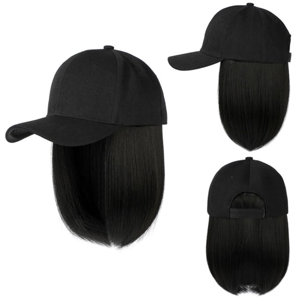 Fiudx Peluca de Béisbol, Gorro Suave para Extensiones de Cabello, Gorro de Peluca de Aspecto Natural, Ideal para Fiestas de Invierno, Moda para Mujeres y Niñas, Fibra Sintética Resistente Al Calor, S