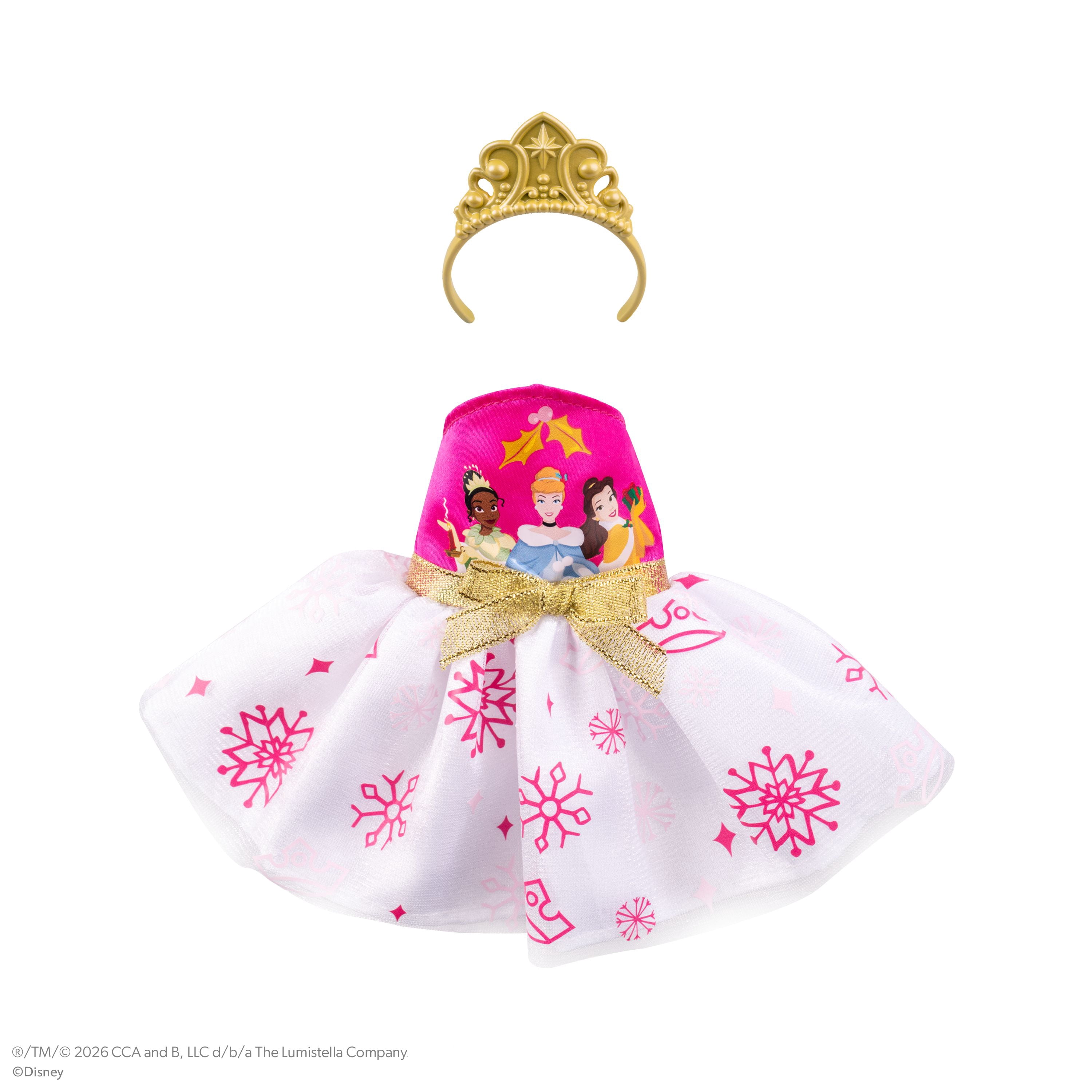 The Elf on the Shelf Disney Princess Pretty in Pink Party Dress & Tiara - Scout Elf Not Included