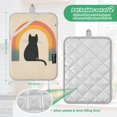 thumbnail image 6 of Yayeee Pot Holders Kitchen Heat Resistant with Pocket 7"x9.8" Cotton Oven Cooking Hot Pads, Beige Cat Rainbow, 6 of 7