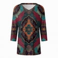 thumbnail image 5 of Towmus Womens Tops 3/4 Sleeve Heley Shirts for Women Summer Fashion 2025 Blouses Beach Vacation Clothes, 5 of 5