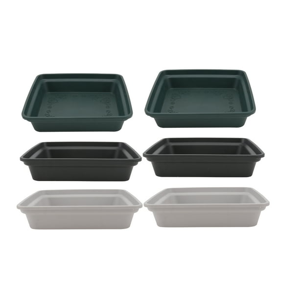 CIMAXIC 6-Pack Square Plant Pot Drip Trays for Indoor , Lightweight and Flowerpot Saucers