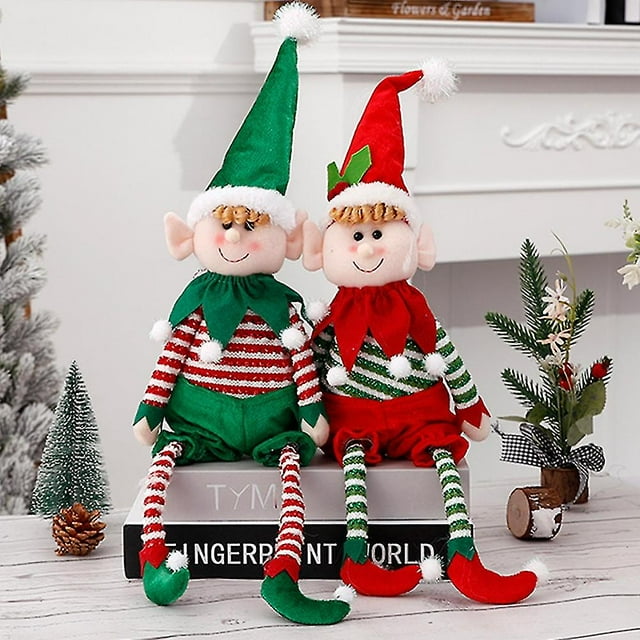 Muñeco de elfo de felpa de Navidad de gran tamaño, adornos para niños y niñas, muñecos de juguete de elfo, decoraciones para el hogar de Año Nuevo, Adornos de árbol de Navidad