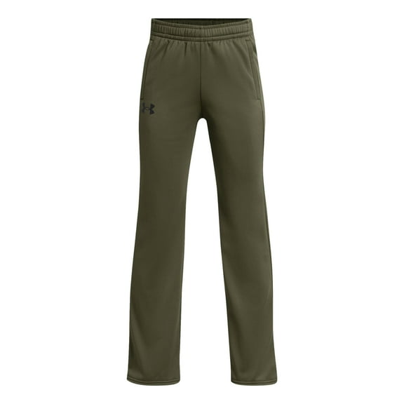 Under Armour Boys' Armourfleece Straight Leg Pant M/Regular, OD Green/Blk, Med