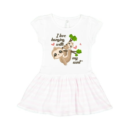 

Inktastic Hanging With My Aunt Gift Toddler Girl Dress