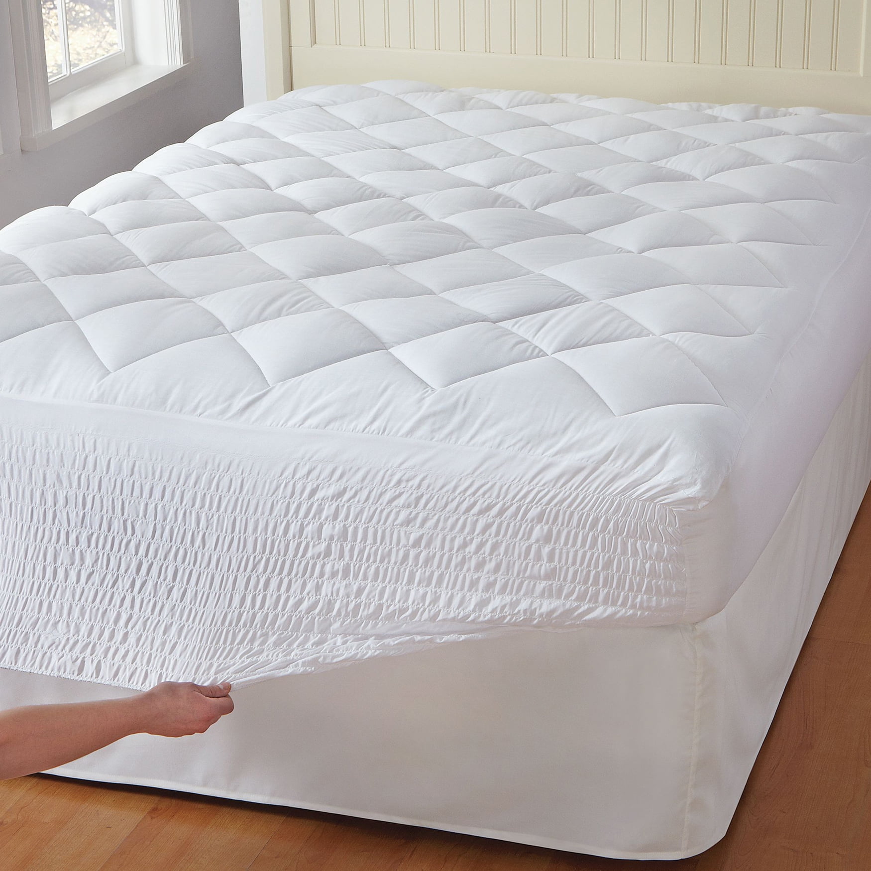 Super Soft Cover Protector Mellanni Microplush Mattress Pad Overfilled Topper 
