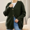 thumbnail image 2 of Women Sweaters, Sweater Coats for Women, Casual Long Sleeve Pullover, Oversized Ribbed Knit for Fall Winter, 2 of 7