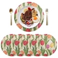 thumbnail image 5 of Ryvnso Tulip Floral Round Plate Mats Dining Table Placemat Set of 4 for Holiday Decoration, 5 of 7