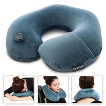 Inflatable Travel Neck Pillow for Airplane Train Car Washable Pillowcase U Shaped Office Napping Pillow