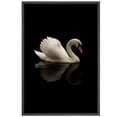 thumbnail image 6 of Framed Canvas Print Swan Wall Art Vintage Farmhouse Decorative for Living Room Bedroom - 16"x24" BLACK, 6 of 8